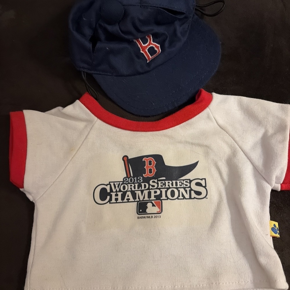 Build A Bear Boston Red Sox Shirt & Baseball Cap Hat